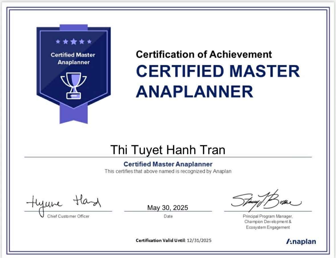 Anaplan Certificate